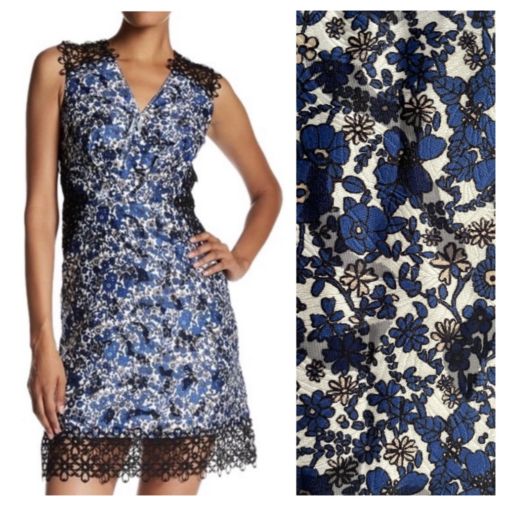 Elie Tahari Wren Floral Lace Dress